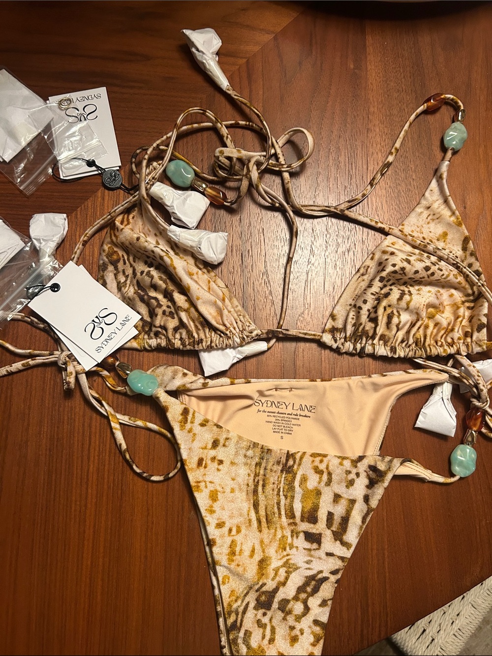 Sydney Lane Marella Women's Dune Print String Bikini